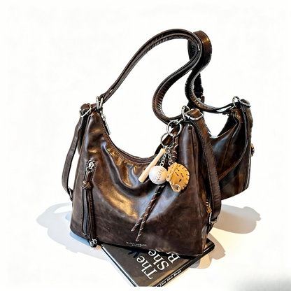 PeachPouch™ 大容量トートバッグ 防水PUレザー 2WAY 通勤学生用